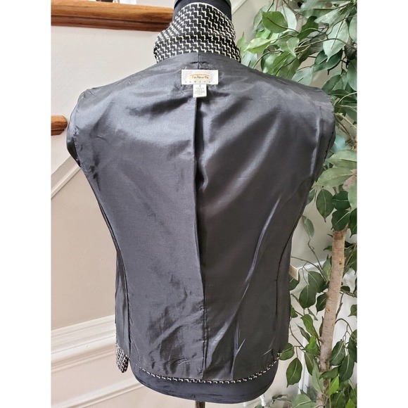 Talbots Women's Black White Single Breasted Three Button Blazer Jacket Petites 2 - Picture 7 of 13